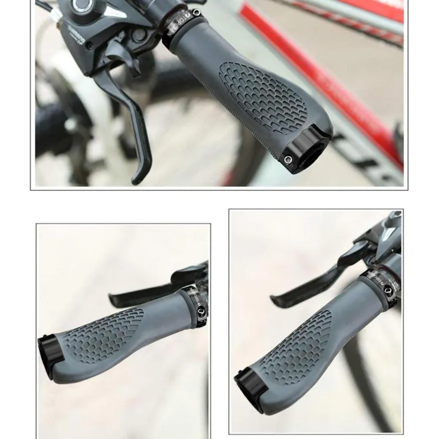Topcabin 1 Paar Fahrradgriffe Ergonomisch MTB MXB Lenkergriffe Aluminium Schwarz