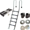 Top Poolleiter Pooltreppe Edelstahl Swimming Pool Treppe Leiter Schwimmbad Stufe