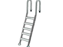 Top Poolleiter Pooltreppe Edelstahl Swimming Pool Treppe Leiter Schwimmbad Stufe