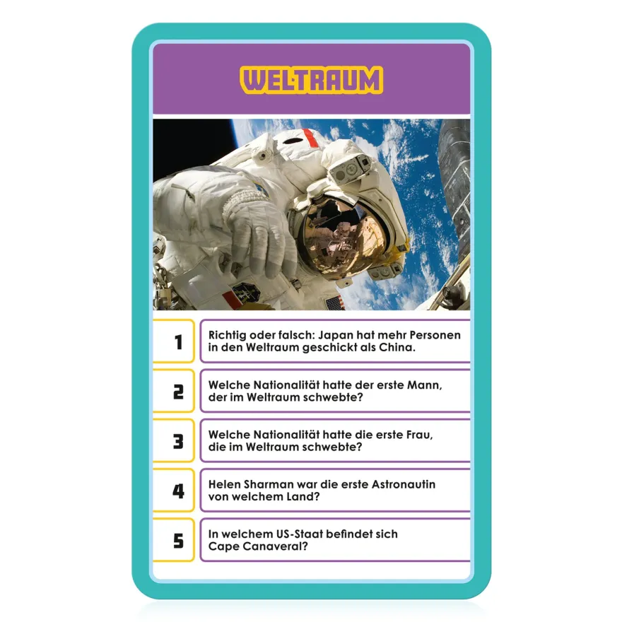 Top Trumps Quiz Länder und Flaggen Gesellschaftsspiel Wissensspiel Frage Antwort