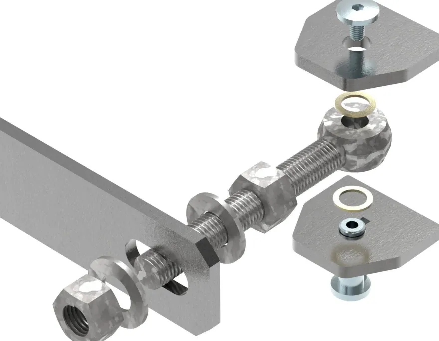 Torband M20 verstellbar Langlochlasche Stahl (roh) S235JR