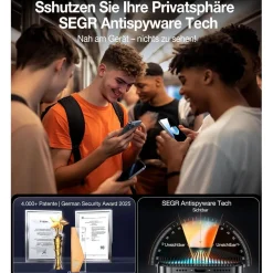 TORRAS Panzerglas Sichtschutz für iPhone 16 Pro Max (2 Stück)