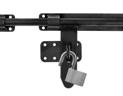 Torriegel mit Vorhängeschloss 340mm Bolzenriegel Riegelschloss Garagentor Kellertür