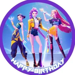 Tortenaufleger Kpop Demon Hunters Huntrix Girls Dekorpapier Plus # 1