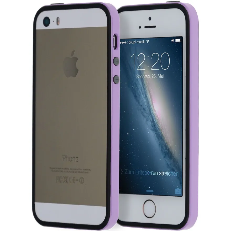 TPU Bumper iPhone 5 5S SE Schutz Rahmen Hülle Silikon Schale Cover Case Folie
