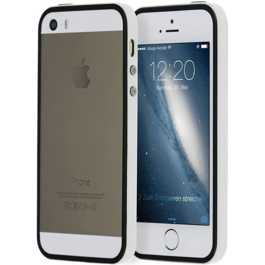 TPU Bumper iPhone 5 5S SE Schutz Rahmen Hülle Silikon Schale Cover Case Folie