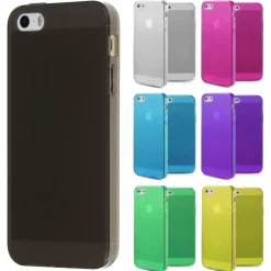 TPU Case iPhone 5 5S SE Silikon Hülle Schale Cover MattClear Staubschutz Schwarz