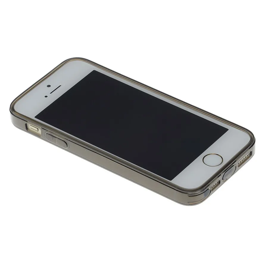 TPU Case iPhone 5 5S SE Silikon Hülle Schale Cover MattClear Staubschutz Schwarz
