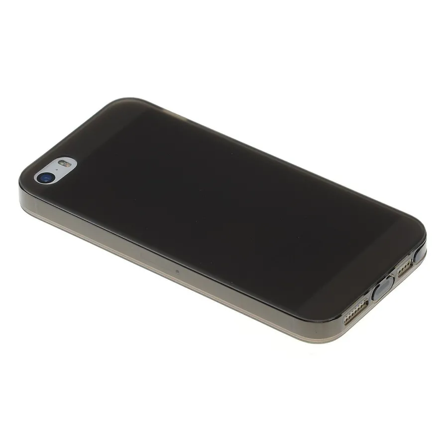 TPU Case iPhone 5 5S SE Silikon Hülle Schale Cover MattClear Staubschutz Schwarz