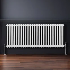 Traditioneller 2-Spalten-Heizkörper Zentralheizung Horizontal Weiß 600 x 1462mm