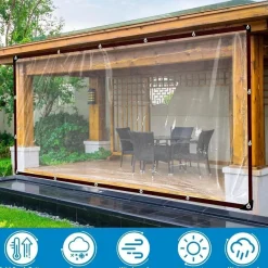 Transparente Plane Wasserdicht 2x1m Tarp Gewächshaus Möbel Staubdicht Schutz