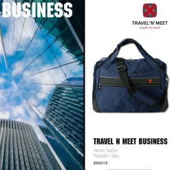 Travel N Meet Reisetasche, Sporttasche Spinnstoff navy Weekender OTD4211B