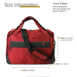 Travel N Meet Reisetasche, Sporttasche Spinnstoff rot Weekender OTD4211R