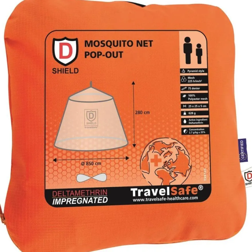 Travelsafe - TS0125 - Insektenschutznetz - imprägniert - mit Befestigungsmaterial