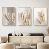 Trayosin 3er Premium Poster Set, Schilf Natur Leinwandbilder, Moderne