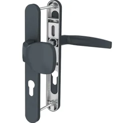 Türdrücker Langschild Schmalrahmen RAL7016 Anthrazit 8-72mm Wechselgarnitur