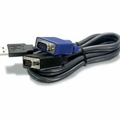 Trendnet 1.8m Usb/Vga Keyboard Video Mouse Kvm Cable 1.8m Black
