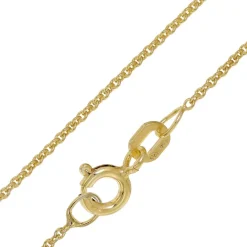 trendor Schmuck Damen-Halskette mit Buchstabe R Anhänger 925 Silber Vergoldet 28266