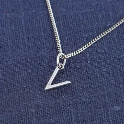trendor Schmuck Damen-Kette mit Buchstabe V Anhänger Silber 925 15210-V