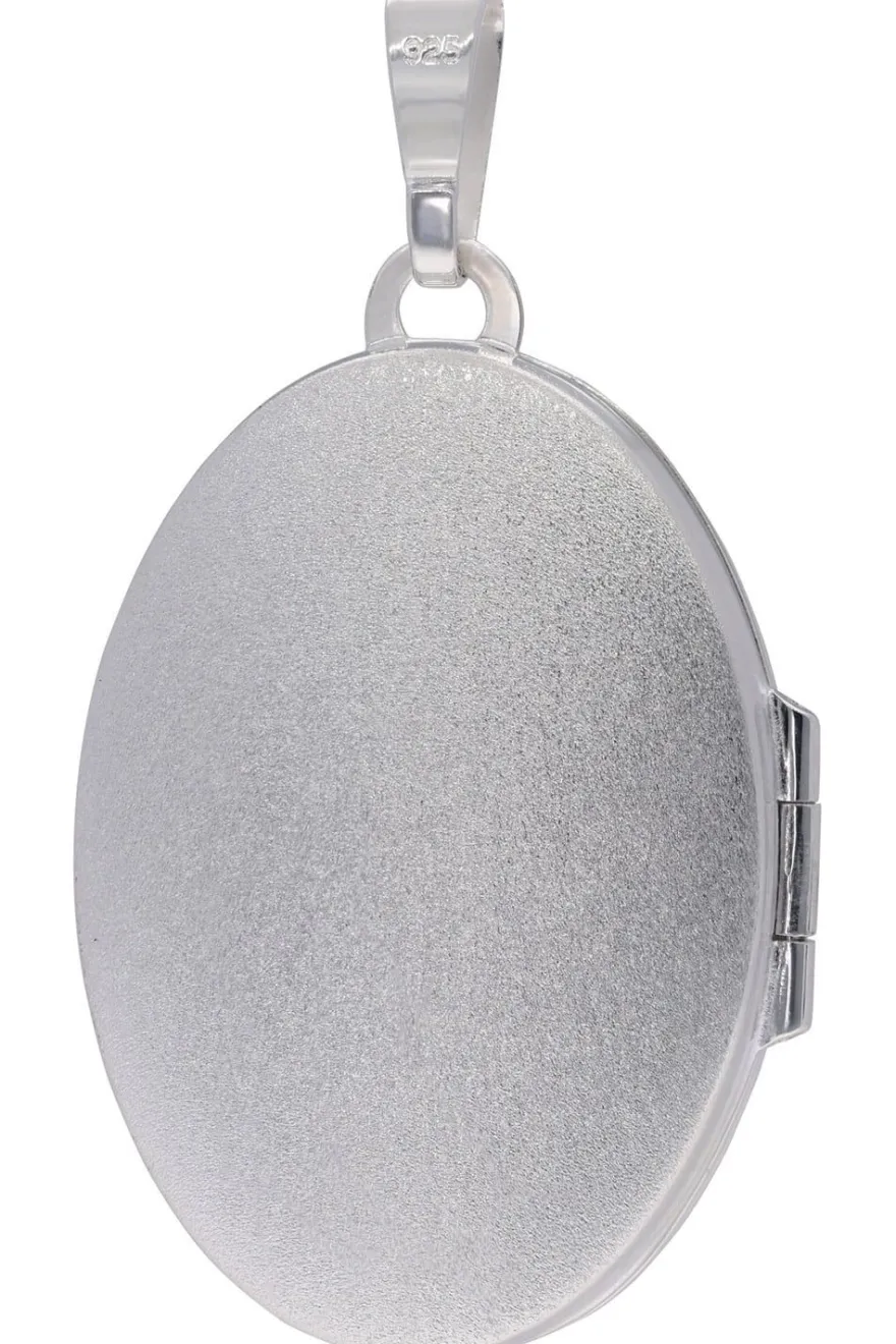 trendor Schmuck Damen-Kette mit Medaillon aus 925 Silber Bicolor 68504