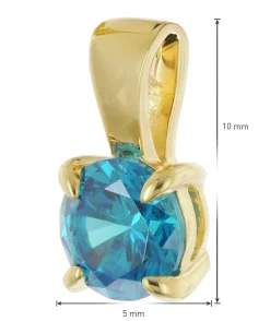 trendor Schmuck Damen-Kette 925 Silber Vergoldet Zirkonia-Anhänger 21956