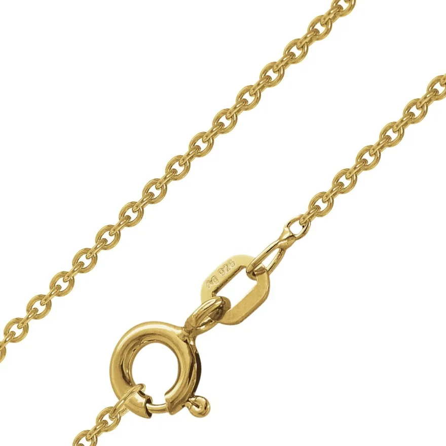 trendor Schmuck Halskette mit Großem Buchstaben C 925 Silber mit Goldauflage 41790-C