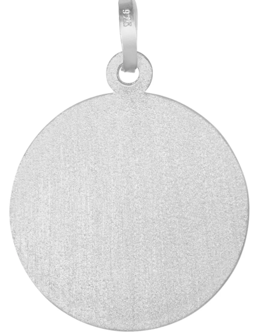 trendor Schmuck Halskette mit Erzengel Raphael Anhänger Ø 16 mm 925 Silber 41465