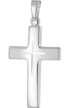 trendor Schmuck Herren-Halskette mit Kreuz 925 Silber 24 mm 21170
