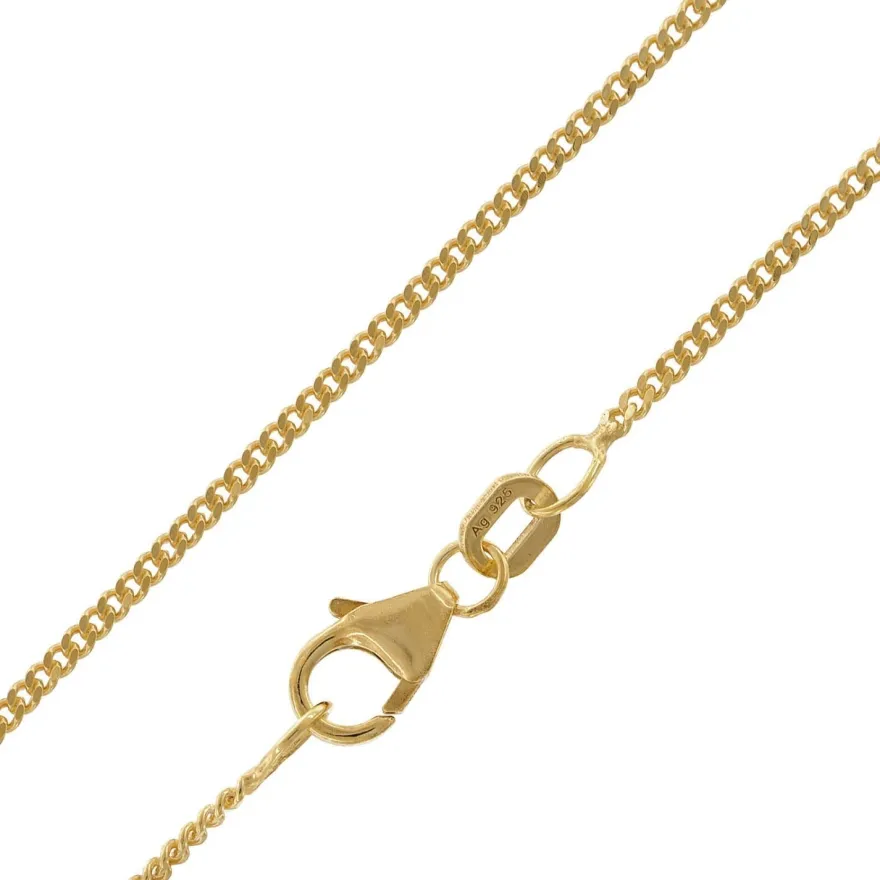 trendor Schmuck Herz Gold-Anhänger 333 mit Zirkonia an vergoldeter Silberkette 21197