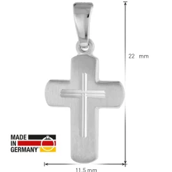 trendor Schmuck Kinder-Anhänger Kreuz mit Kette 925 Silber 48887