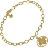 trendor Schmuck Kinder-Armband mit Kleeblatt 925 Silber Goldplattiert 18 cm 51199