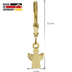 trendor Schmuck Kinder-Ohrringe Engel 333 (8 Kt) Gold Ohrschmuck für Mädchen 51940