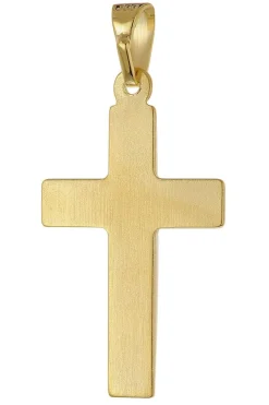 trendor Schmuck Kreuz-Anhänger Gold 333 (8K) mit vergoldeter Silberkette 21158