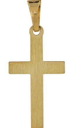 trendor Schmuck Kreuz für Kinder Gold 333/8 Karat 18 mm + goldplattierte Kette 08508