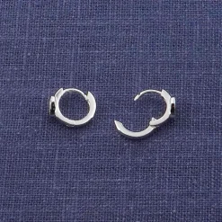 trendor Schmuck Mädchen-Ohrringe 925 Silber Klapp-Creolen mit Herz 68194