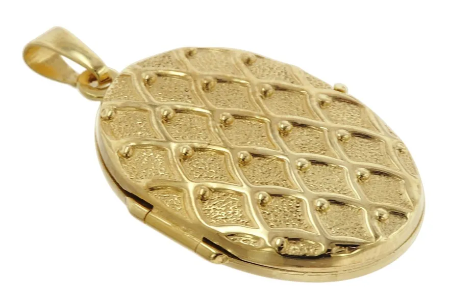 trendor Schmuck Medaillon mit Netzmuster Gold 333 / 8K 75535