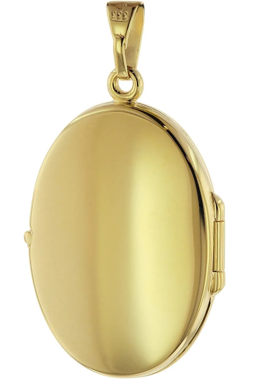 trendor Schmuck Medaillon mit Netzmuster Gold 333 / 8K 75535