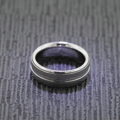 trendor Schmuck Partnerring für Damen und Herren Silber 925 Breite 7 mm 65410