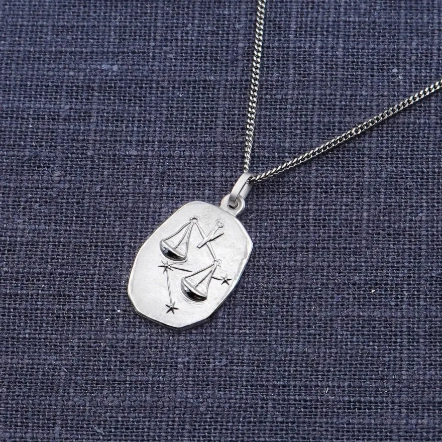 trendor Schmuck Sternzeichen Waage Halskette Silber 925 15330-10