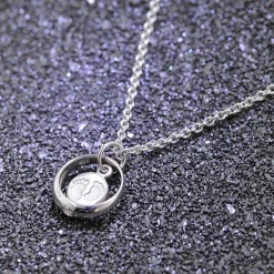 trendor Schmuck Taufkette 925 Silber Taufring mit Anhänger Babyfüße 08467
