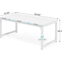 Tribesigns Schreibtisch Computertisch 160x80cm Weiß - Moderner Bürotisch für
