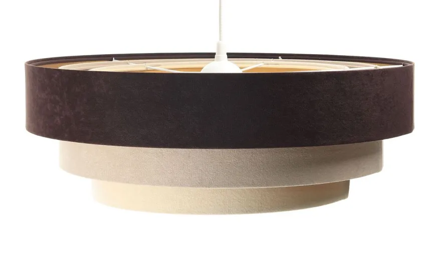 Triniti Hängeleuchte Becher weiß 60cm Version 1 Braun, Beige, Creme, Gold