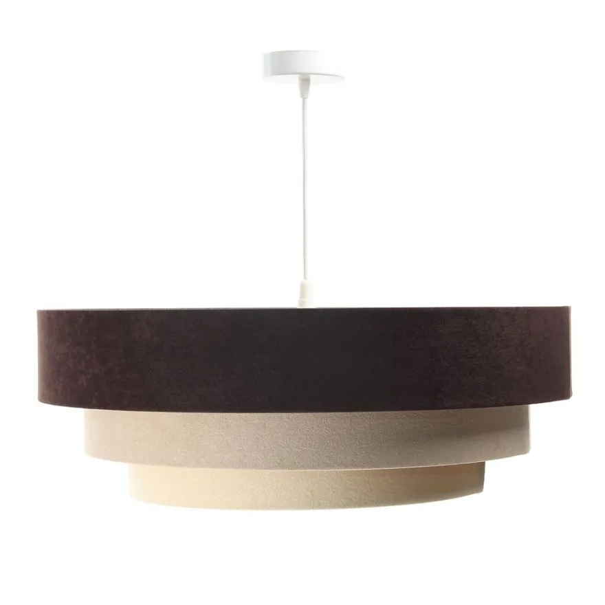Triniti Hängeleuchte Becher weiß 60cm Version 1 Braun, Beige, Creme, Gold