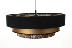 Triniti Hängeleuchte 60cm Version 1 Schwarz, Gold, Mehrfarbig Deckenbecher schwarz