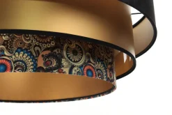 Triniti Hängeleuchte 60cm Version 1 Schwarz, Gold, Mehrfarbig Deckenbecher schwarz