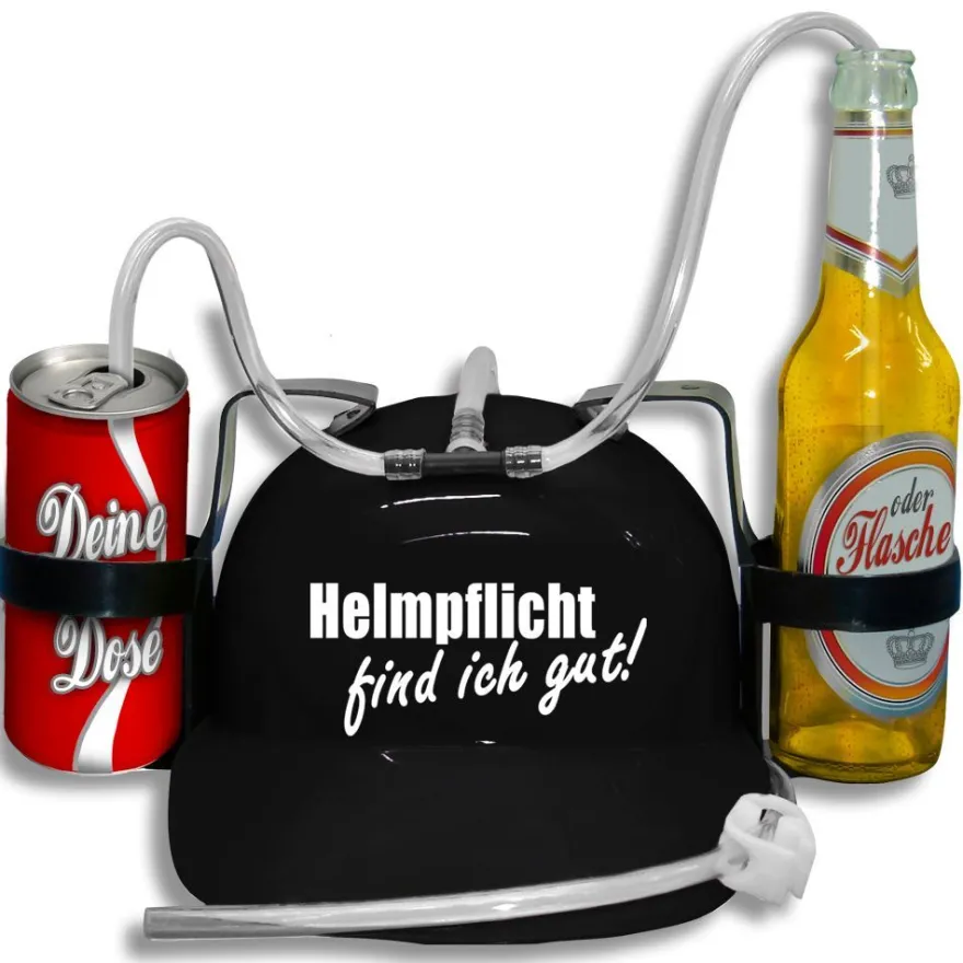 Trinkhelm Spaßhelm mit Printmotiv - Helmfplicht find ich gut - 11844 - versch. Farb