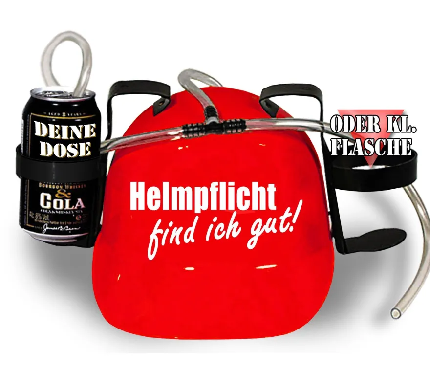 Trinkhelm Spaßhelm mit Printmotiv - Helmfplicht find ich gut - 11844 - versch. Farb