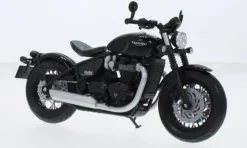 Triumph Bonneville Bobber schwarz, Welly Motorrad Modell 1:12