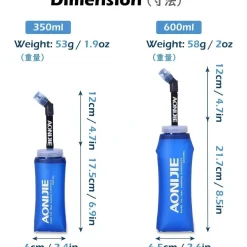 Triwonder Faltbare Soft Flask Trinkflasche 350ml, BPA-Frei, für Trinkrucksack
