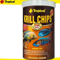 Tropical 1000 ml Krill Chips | Leckeres Futter für Süß- und Meerwasserfische